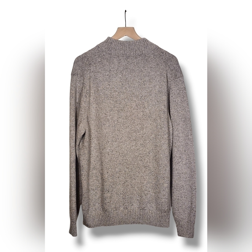 IZOD Men's Speckled MOCK NECK Sweater Size XL Long Sleeve GRAY - Picture 3 of 13